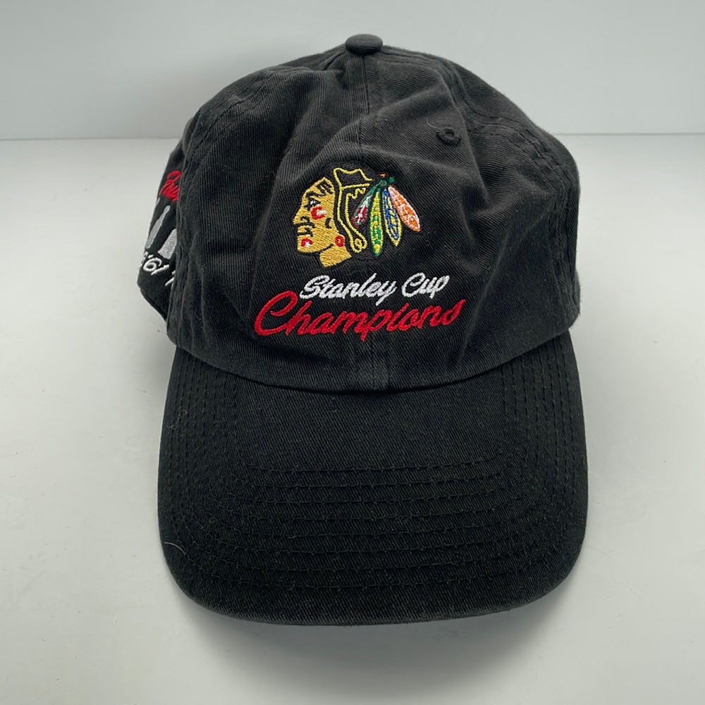 NHL Chicago Blackhawks Championship Adjustable Hat Black